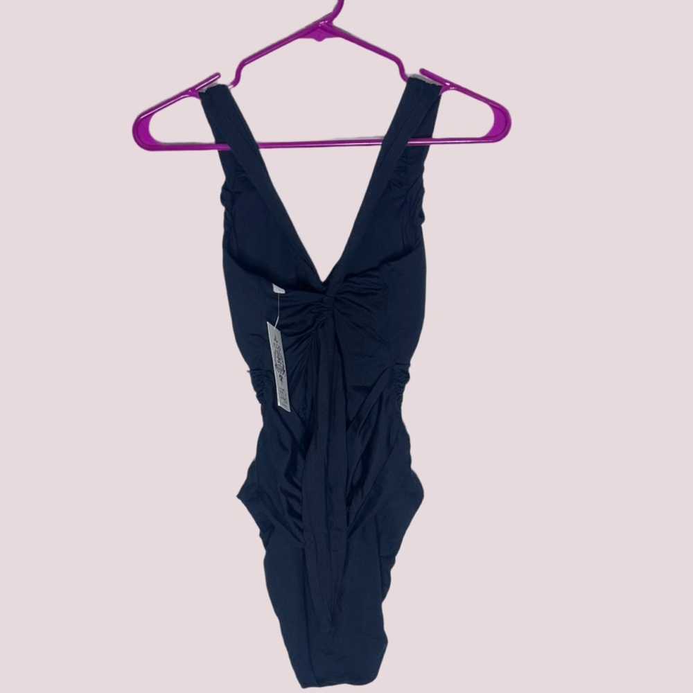 NWT BECCA Color Code Twist Cut-Out One Piece Swimsuit - Picture 6 of 7
